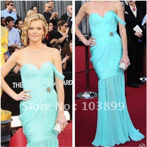 Ice Blue Mermaid Long Red Carpet Dress by Missi Pyle