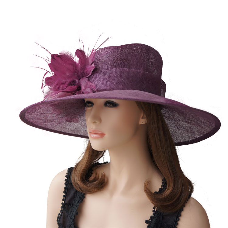 - ihat ladies hat unique feather haircord large female