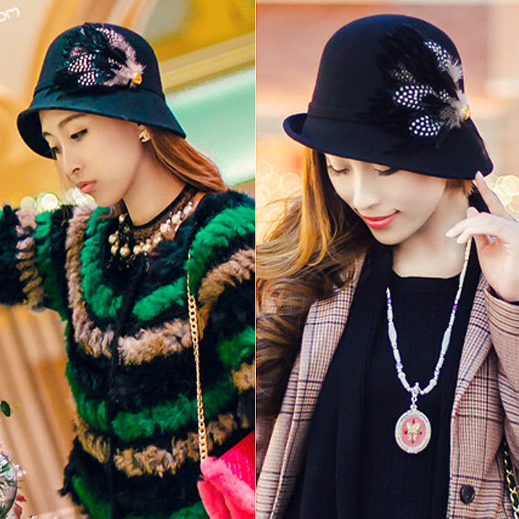 - ihat wool hat fedoras cap billycan 12 autumn and winter women's