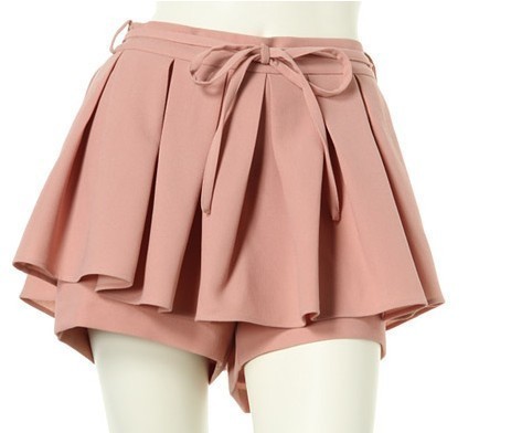 Im shop spring and summer all-match lacing pleated skirt shorts 20514 ,Free shipping