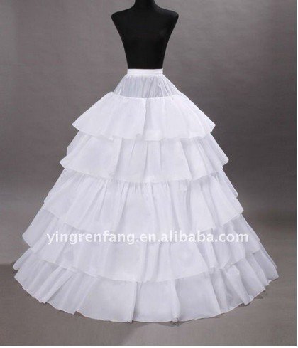 In 2011 the new use of the famous five layer long white fairy tale wedding dress petticoat PC-044