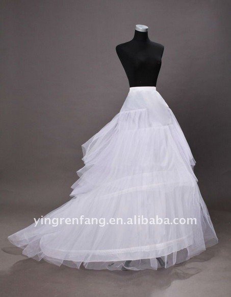 In 2012 the new made wonderful fairy white three times two layers of long wedding dresses petticoat PC-047