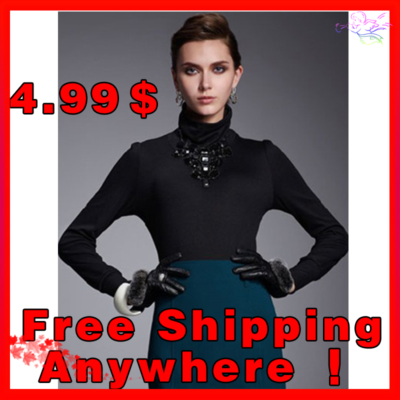 In 2013, Europe and the United States fashion overflow many colors lady render unlined upper garment turtle neck sweater