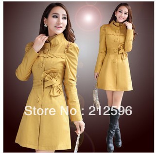 In 2013 new long section of thin windbreaker jacket Slim female models casual jacket