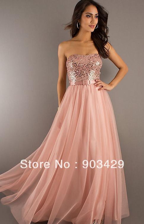 in light pink!Women's / Ladies chiffon strapless floor-length evening dress formal dresses party dress custom-made