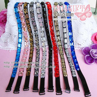 In multicolour gem shoulder strap large rhinestone halter-neck steps shoulder strap pectoral girdle underwear shoulder strap