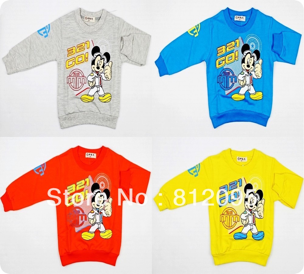 In stock! 4 colors Children Cartoon Sweatshirts - 2-5years Children Kids sweat shirt tops Little Spring
