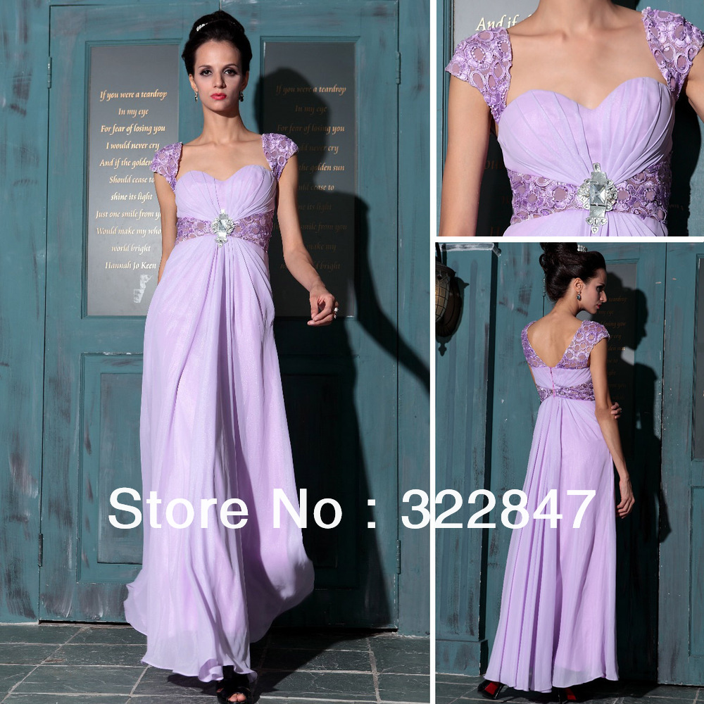 [IN STOCK] Diamante Changeable Silk Cap sleeve dresses Celebrity Inspired Dresses new fashion 30805