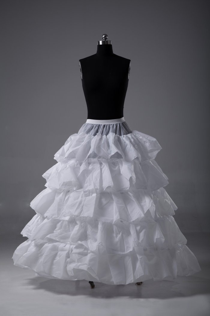 in stock  free shipping a-line cheap only white wedding ruffle petticoat bridal underskirt for wedding dresses