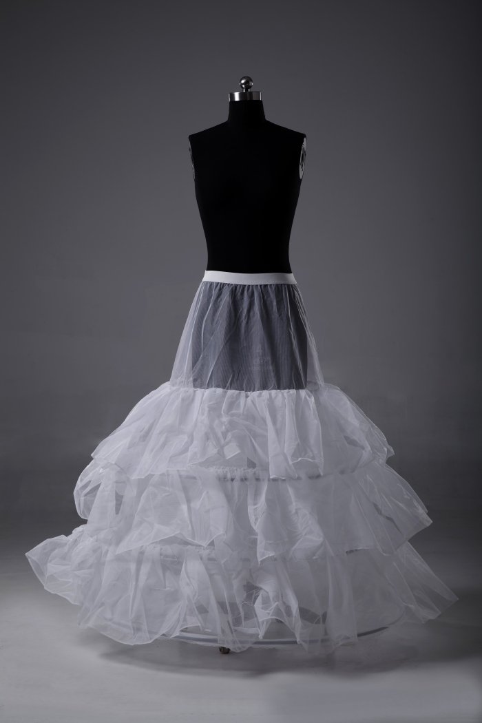 in stock  free shipping Glamourous a-line cheap white wedding petticoat bridal underskirt for wedding dress