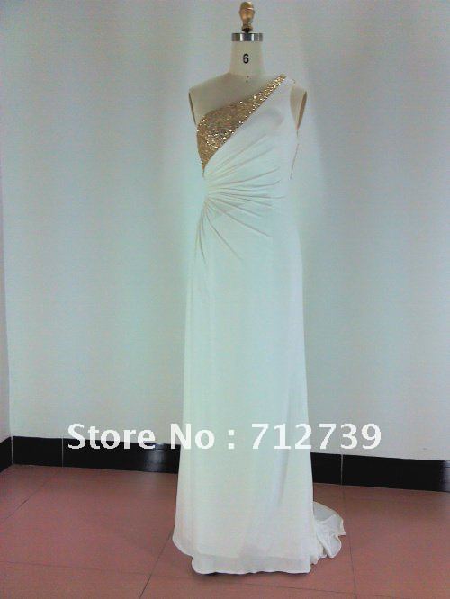 IN STOCK Free Shipping Hot Sale  One shoulder Fashion Style Celebrity  Evening Dress H-0620