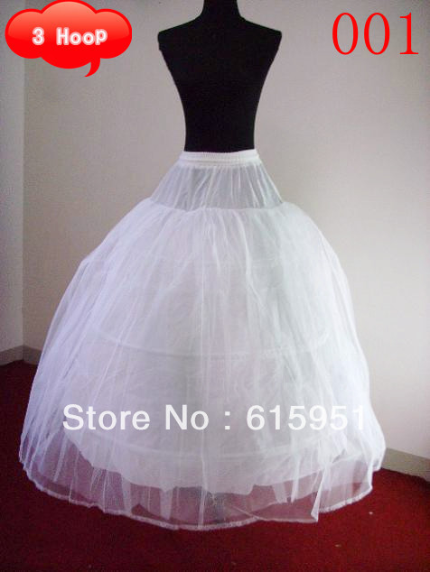 In stock three hoop potticoat white wedding dress DN85