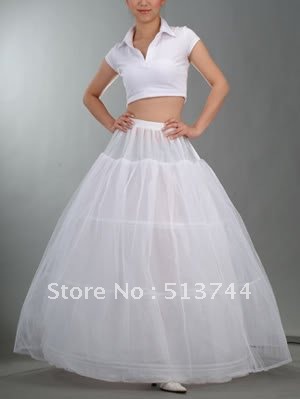 in stockFree shipping:  wholesale   Gorgeous 3 Hoop    bridal Petticoats  Underskirt  with lace edge