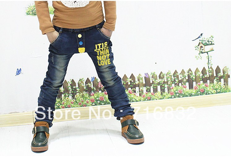 In the spring and autumn period and the new 2013 han panty 7165/3-9/3 - eight children fashionable jeans trousers