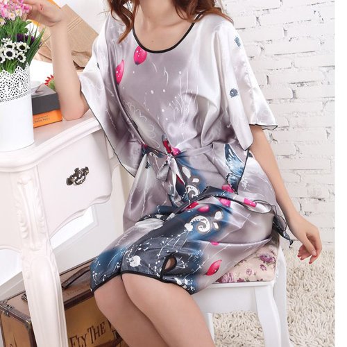Increase paragraph silk pajamas 8021