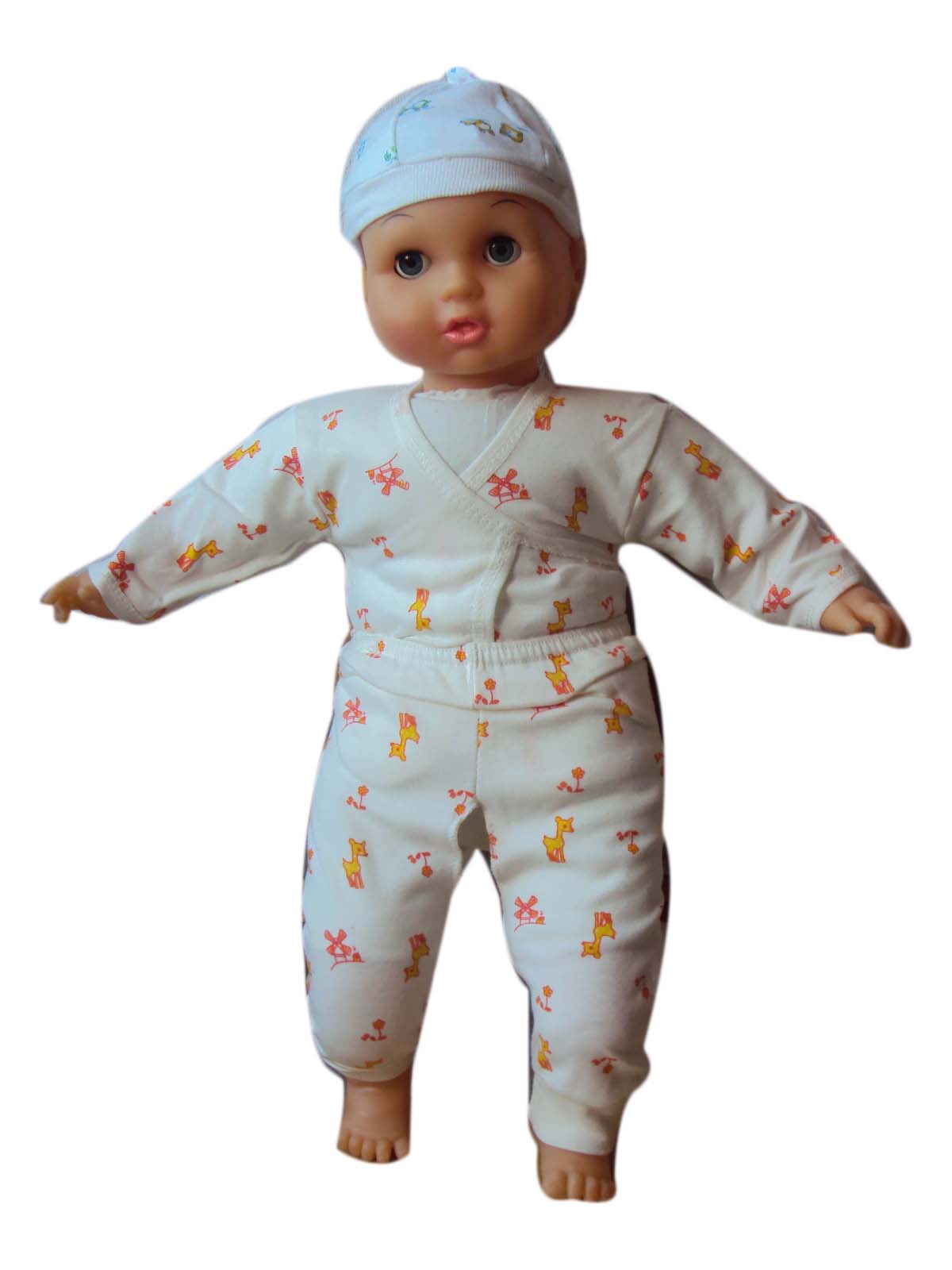 Infant 100% cotton monk clothing newborn 100% cotton basic set baby underwear set