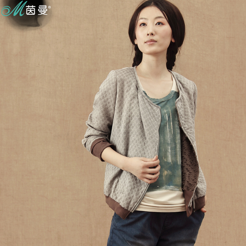 INMAN 2012 autumn thread laciness patchwork cotton short jacket 823042765