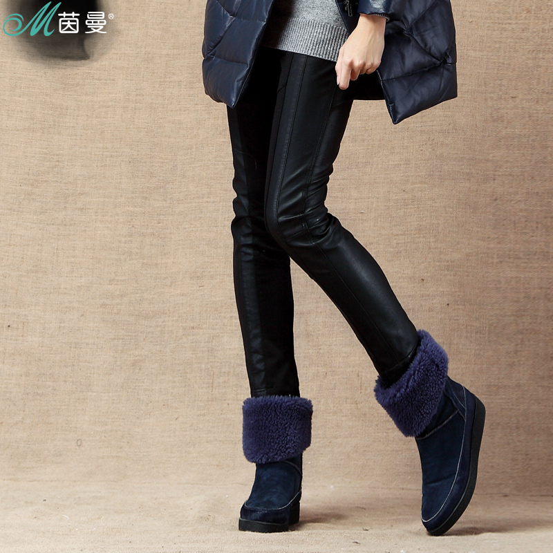 INMAN 2012 winter female fashion all-match slim leather pants c824091585