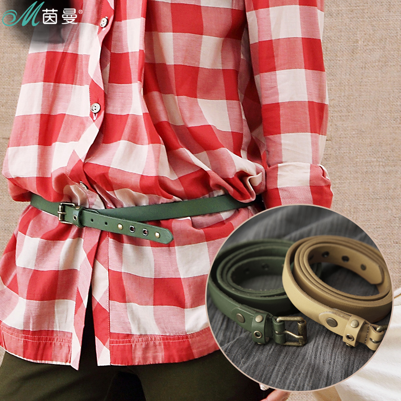 INMAN 2013 spring all-match multicolour cowhide leather metal thin 8311600304 belt buckle