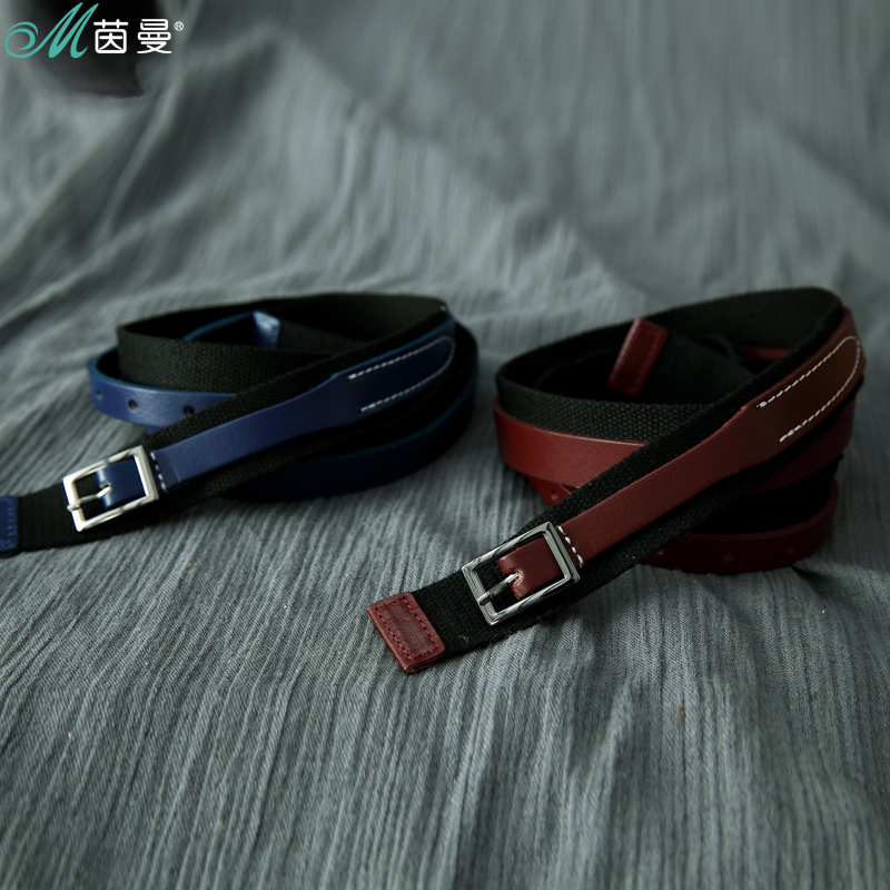 INMAN 2013 spring square metal buckle double layer cowhide leather women's belt 8311600316