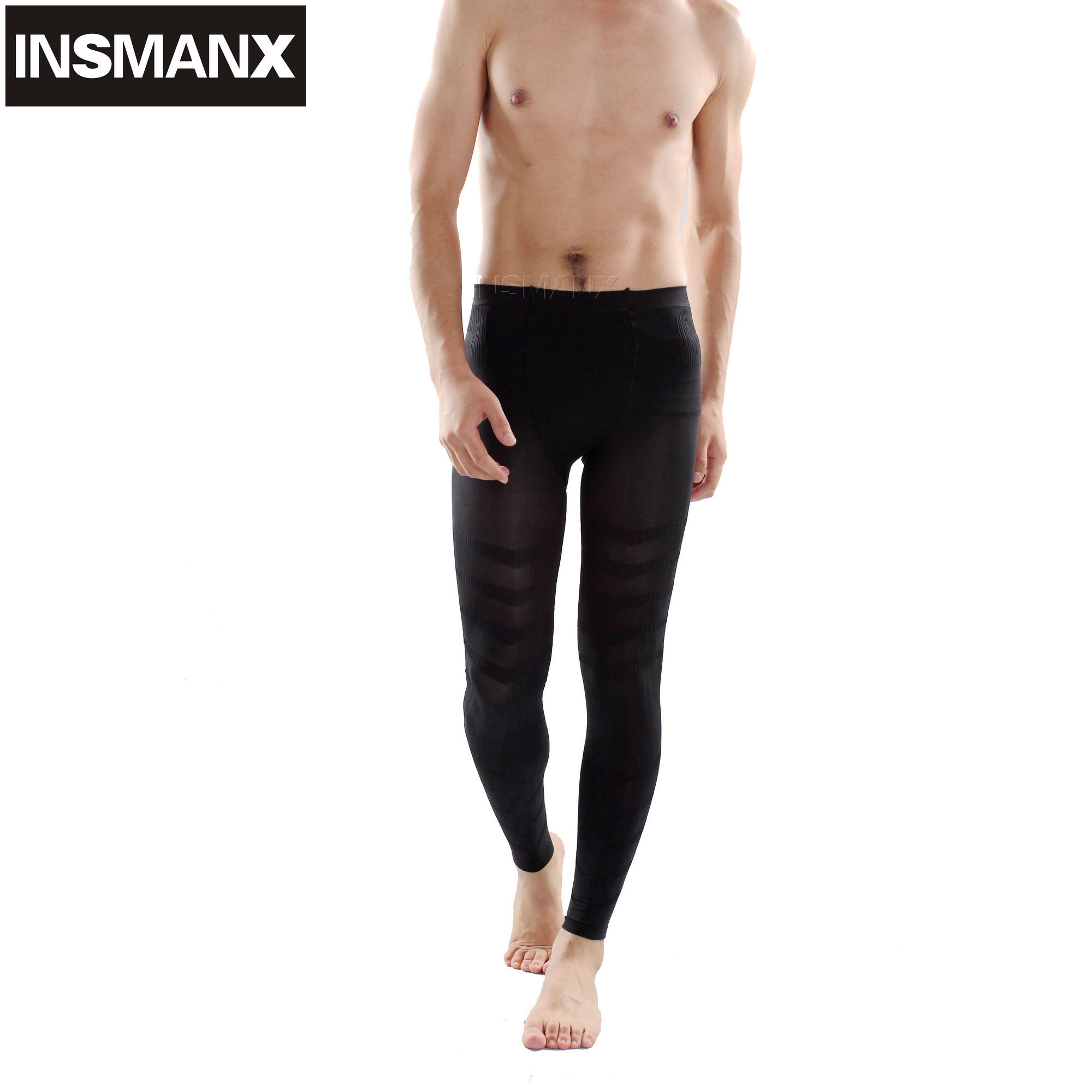 Insmanx male body shaping pants abdomen drawing pants butt-lifting pants male ankle length trousers tight stovepipe long johns