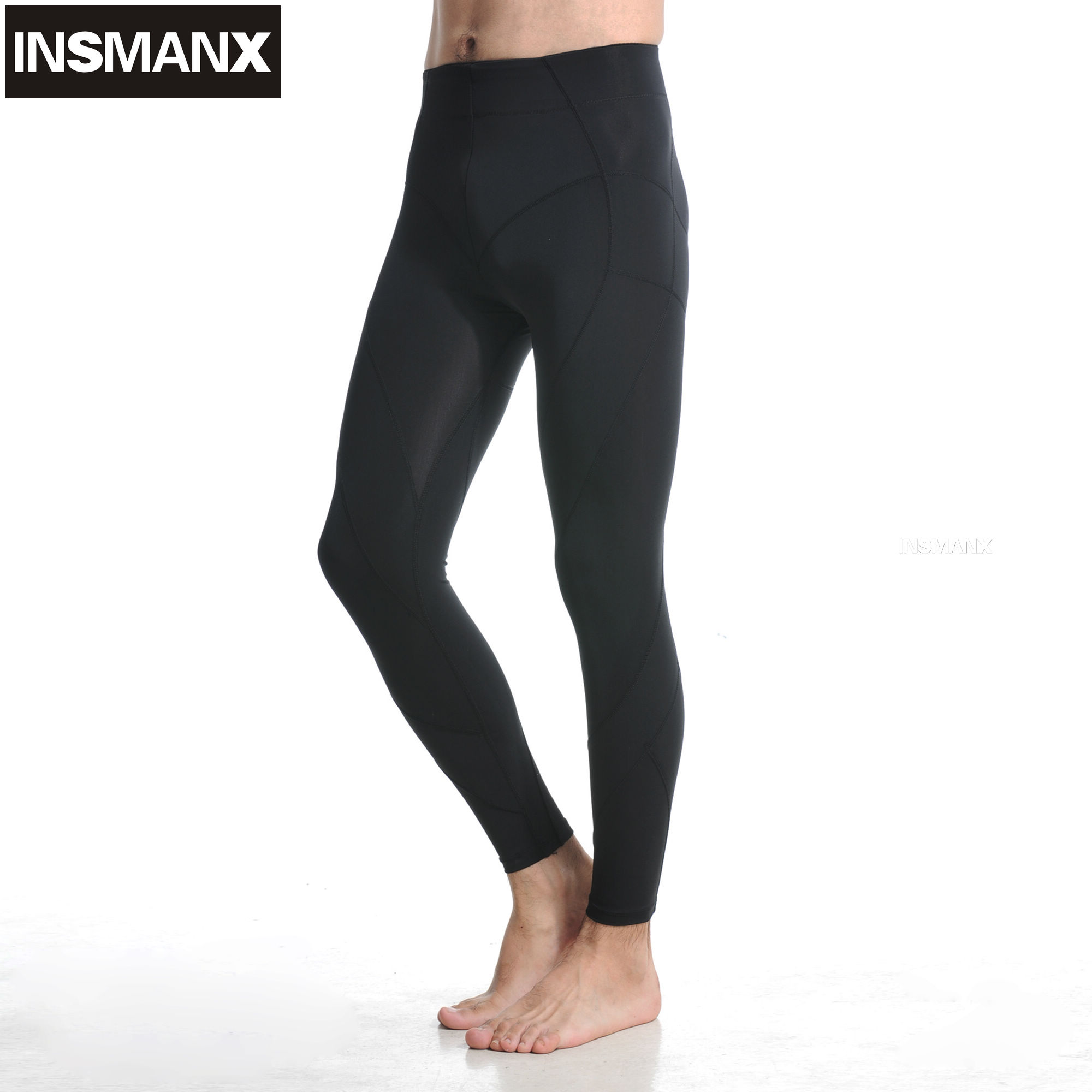 Insmanx male body shaping pants sports body shaping tights abdomen drawing pants ankle length trousers 111b leg pants stovepipe