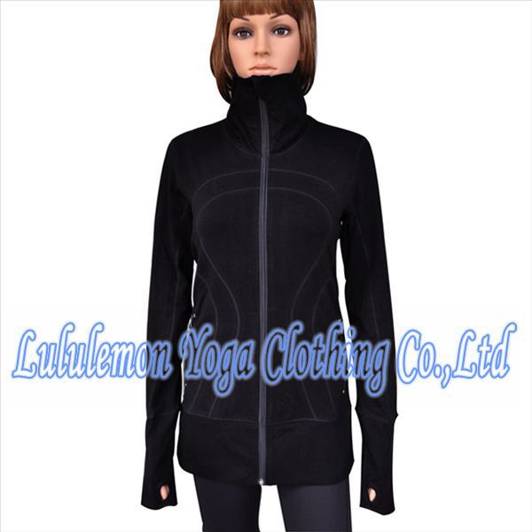 Instride Jacket Black, Very Good Quality/Lululemon Instride Jackets Cheap, Lulu lemon Clothing, Size: 2-12 Exercise & Fitness
