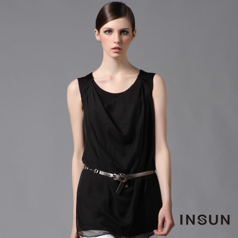 Insun 2012 autumn new arrival sleeveless loose sweater 90260020