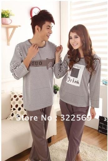 Intimate Pajama sets - 2012 autumn and winter long sleeve 100% cotton sleepwear lounge sets