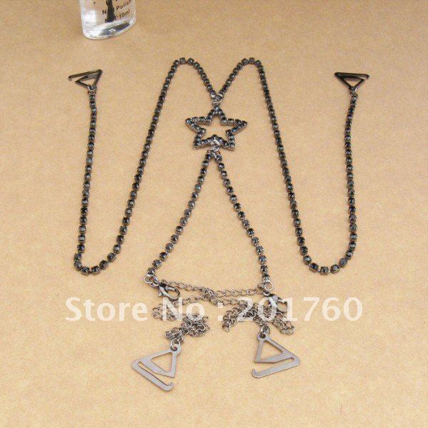 Intimates Accessories Sexy summer crystal metal bra belt strap Bras accessories 10pcs/lot mix order free shiping