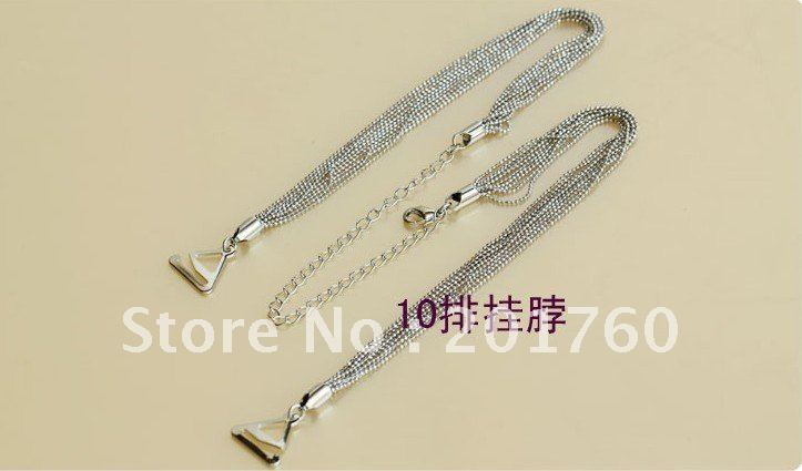 Intimates Accessories Summer Metallic tassel hanging neck Bra Tape Halter Bra Shoulder Straps 10pcs/lot mix order free shiping