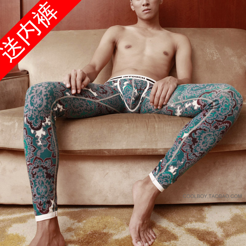Intouch fashion chinese style male tight low-waist thermal long johns underwear legging