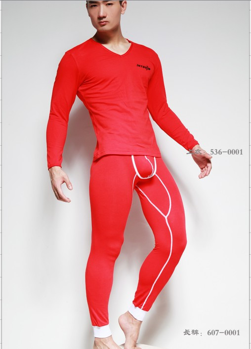 Intouch male underwear set 100% cotton thermal underwear long johns set 88