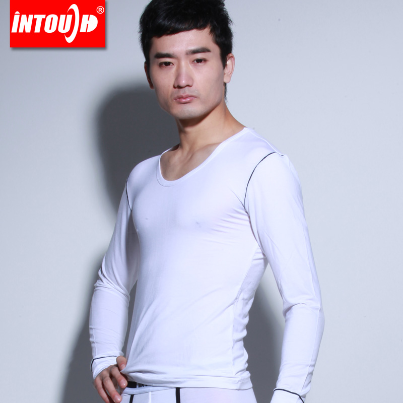 Intouch thermal underwear modal o-neck long-sleeve thermal underwear slim basic underwear 541