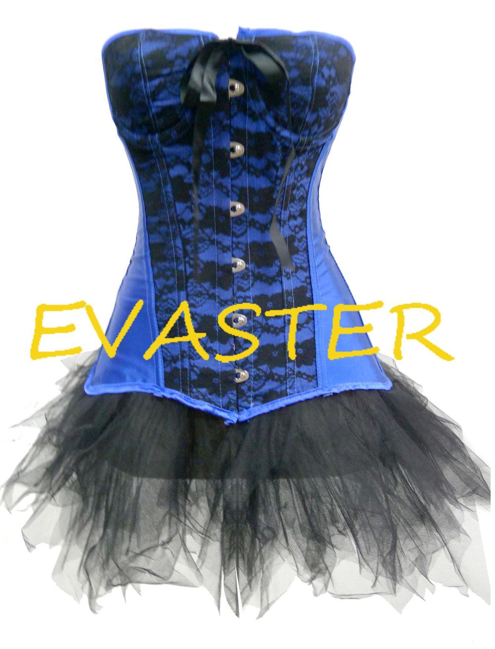 Intriguing Attractive High quality Strapless sexy woman bow blue sexy corset