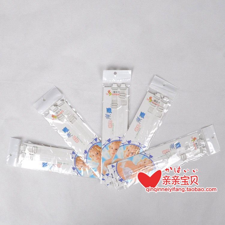 Invisible tape transparent shoulder strap