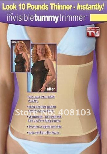 Invisible Tummy Trimmer Slimming Belt, Breathable Body Trimmer Waist Slender Belt, 50PCS/LOT, By DHL