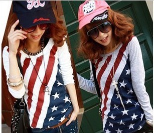 IRIS Knitting AS-045 Free Shipping British Flag New Women's And Men T-shirt Tops Hot Sale Best Quality