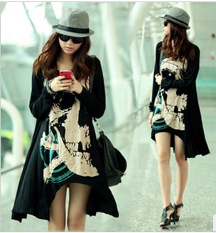 IRIS Knitting AS-051 Free Shipping Fashion Women's 2013 Skull Skeleton Cartoon Punk Style Back Hollow Out Vest Tops T-shirt Hot