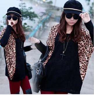 IRIS Knitting AS-060 Free Shipping Fashion Women's 2013 Leopard Cartoon Punk Style Back Hollow Out Vest Tops T-shirt Hot