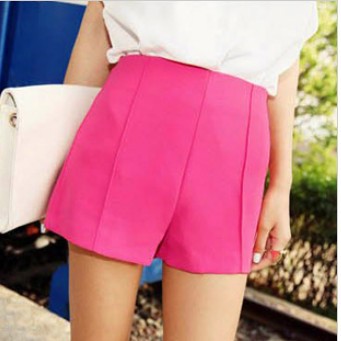 IRIS Knitting DK-026 Fashion High-waist Shorts Women Hot Beach Shorts Summer Cool Short Pants 4 Colors Free Shipping