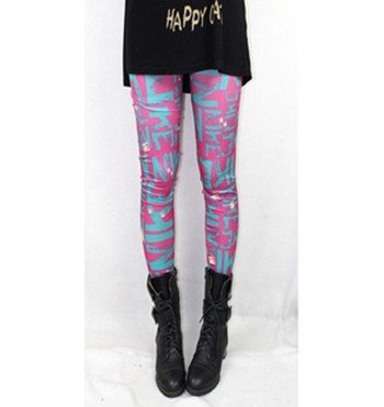 IRIS Knitting Free Shipping+5pcs/lot LG-232 Women's Fashion Printing Leggings Winter Wear Dry Stockings Skinny Pants