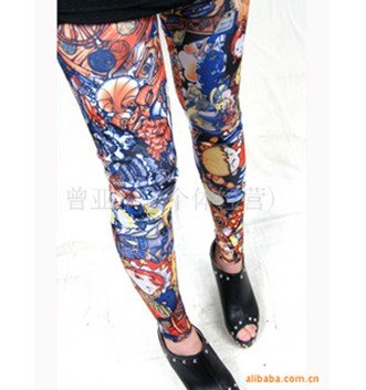 IRIS Knitting Free Shipping+5pcs/lot LG-236 Women's Fashion Printing Leggings Winter Wear Dry Stockings Skinny Pants