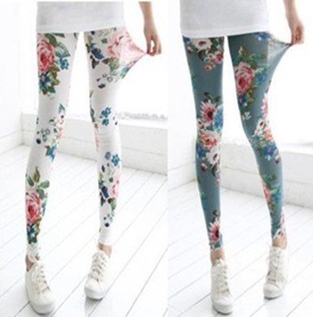 IRIS Knitting Free Shipping+5pcs/lot LG-274 Women Fashion Printing Leggings Winter Wear Dry Stockings Skinny Pants Scrawl pants