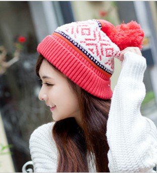 IRIS KNITTING Free Shipping HA-014 Wholesale Fashion New Women Wool Winter Beret Caps/Hats HAND Knitted