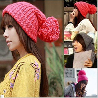 IRIS KNITTING HA-007  Wholesale Fashion New Women Wool Winter Beret Caps/Hats HAND Knitted Free Shipping