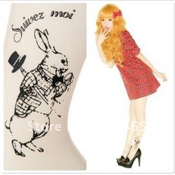 IRIS Knitting LG-014 Free Shipping,vivi Show Women Tattoo Leggings,Fashion Printing Silk Stockings/Tights,Lady Pantynose