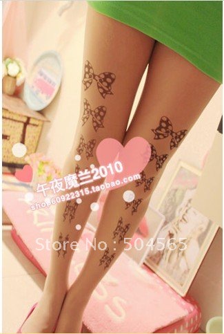 IRIS Knitting LG-022 Free Shipping,Women Tattoo Leggings,Fashion Butterfly Printing Silk Stockings/Tights,Lady Pantynose