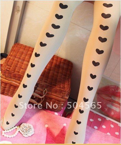 IRIS Knitting LG-048 Free Shipping,NEW Fashion Women Tattoo Leggings,Love Line Hand Printed Stockings/Tights,Ladies Pantyhose