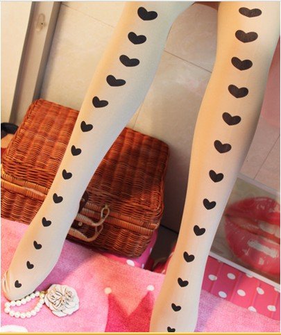 IRIS Knitting LG-071 Free Shipping+6pcs/lot,Fashion Women Tattoo Leggings,Love Line Printed Stockings/Tights,Ladies Pantyhose